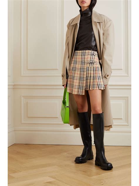 print burberry miniskirt|burberry pleated skirt outfit.